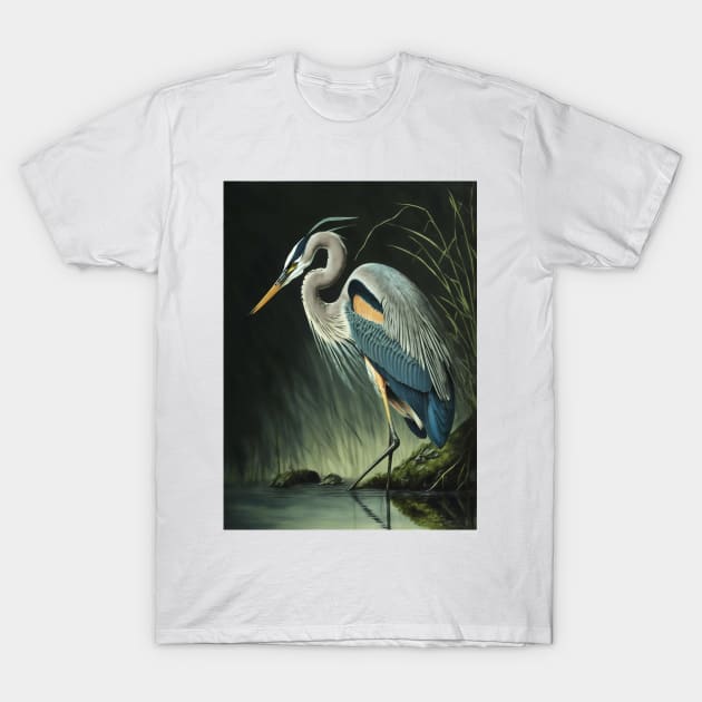 Heron T-Shirt by Walter WhatsHisFace